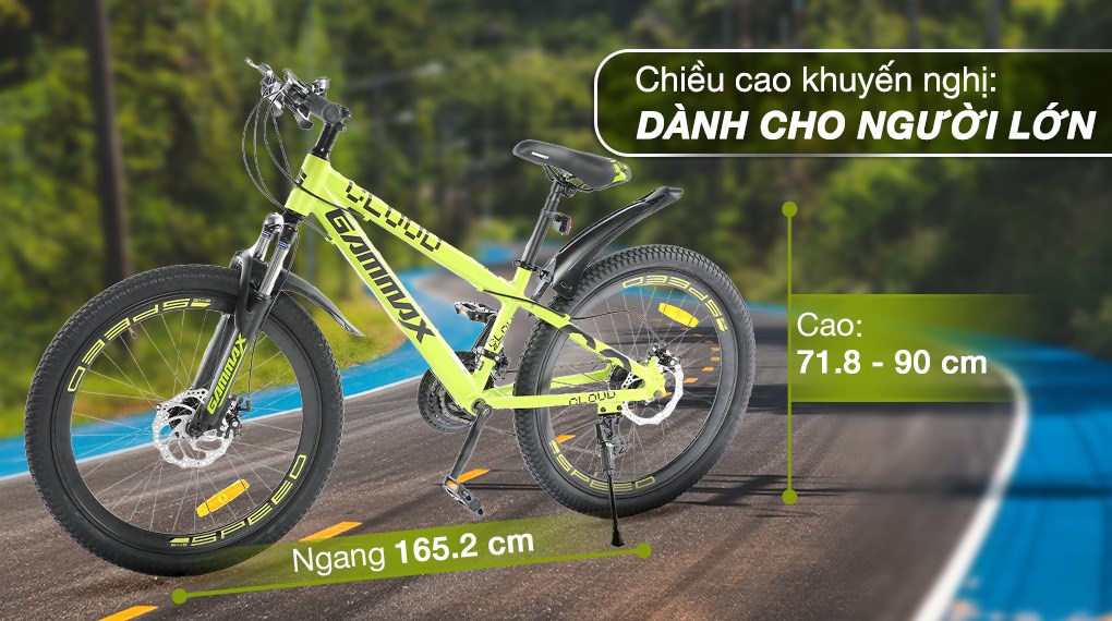 Xe Đạp Địa Hình MTB Gammax 24-Qingyun-3.0-21S 24 inch