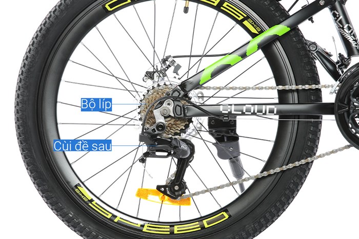 Xe Đạp Địa Hình MTB Gammax 24-Qingyun-3.0-21S 24 inch Màu Đen