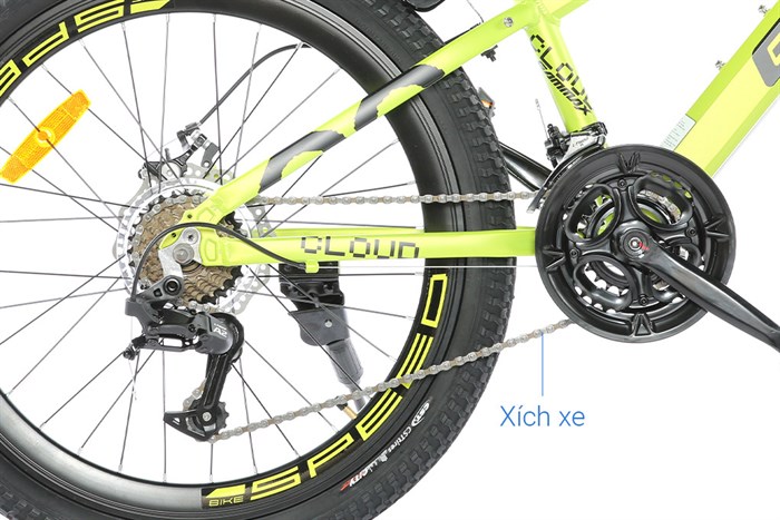 Xe Đạp Địa Hình MTB Gammax 24-Qingyun-3.0-21S 24 inch Màu Vàng