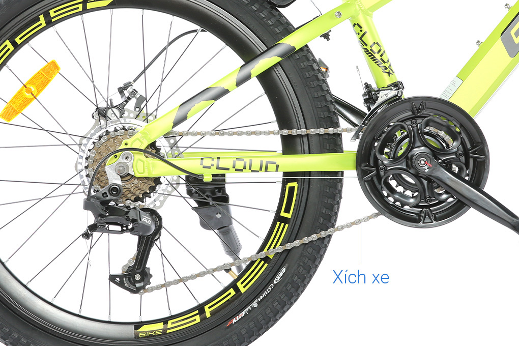 Xe Đạp Địa Hình MTB Gammax 24-Qingyun-3.0-21S 24 inch Màu Vàng