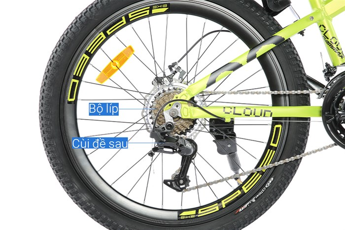 Xe Đạp Địa Hình MTB Gammax 24-Qingyun-3.0-21S 24 inch Màu Vàng