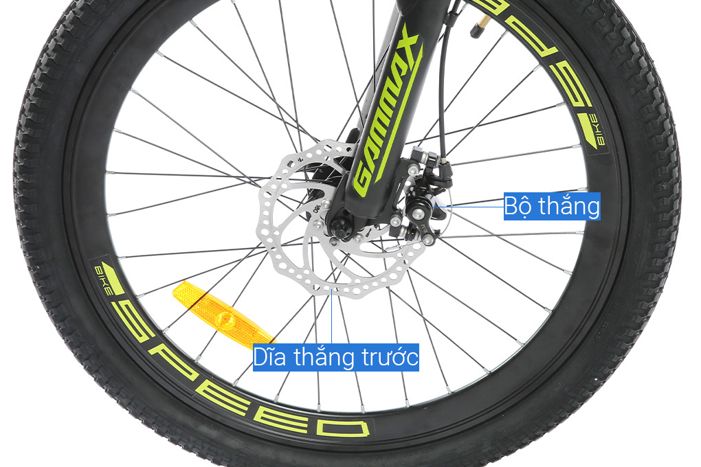 Xe Đạp Địa Hình MTB Gammax 24-Qingyun-3.0-21S 24 inch Màu Vàng