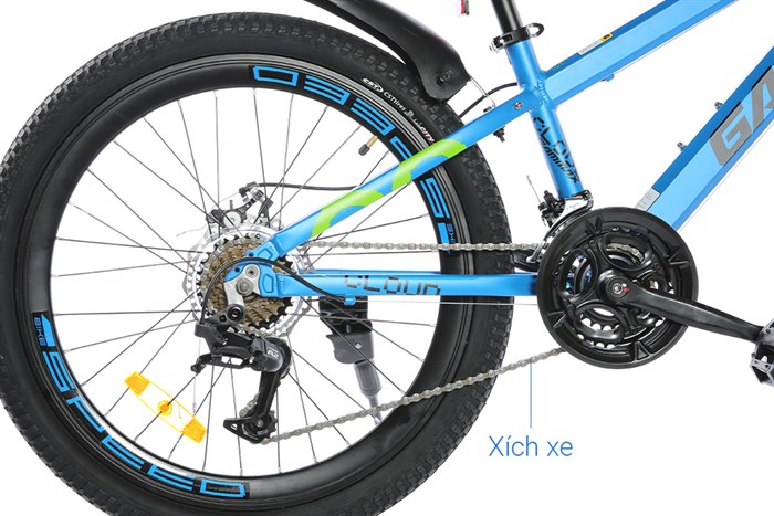 Xe Đạp Địa Hình MTB Gammax 24-Qingyun-3.0-21S 24 inch Màu Xanh Dương