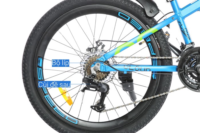 Xe Đạp Địa Hình MTB Gammax 24-Qingyun-3.0-21S 24 inch Màu Xanh Dương