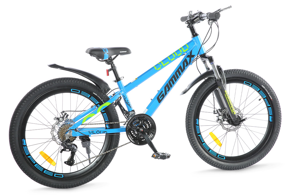 Xe Đạp Địa Hình MTB Gammax 24-Qingyun-3.0-21S 24 inch Màu Xanh Dương