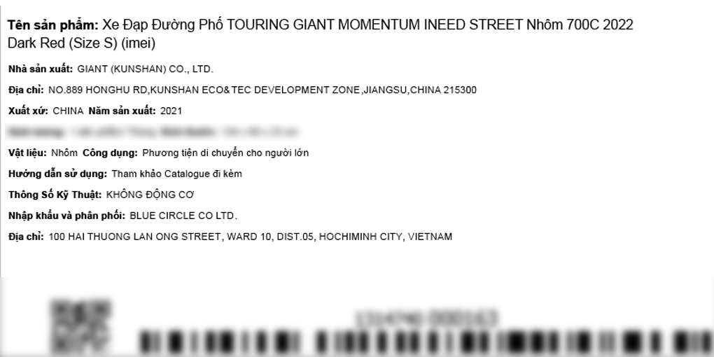 Xe Đạp Đường Phố Touring Giant Momentum Ineed Street (2022) 29 inch Size S