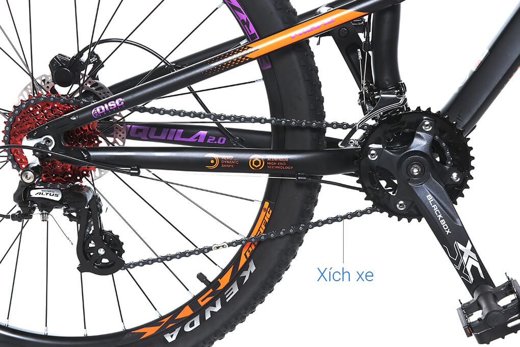 Xe Đạp Địa Hình MTB Pacific Aquila 2.0 27.5 inch Màu Đen - Cam