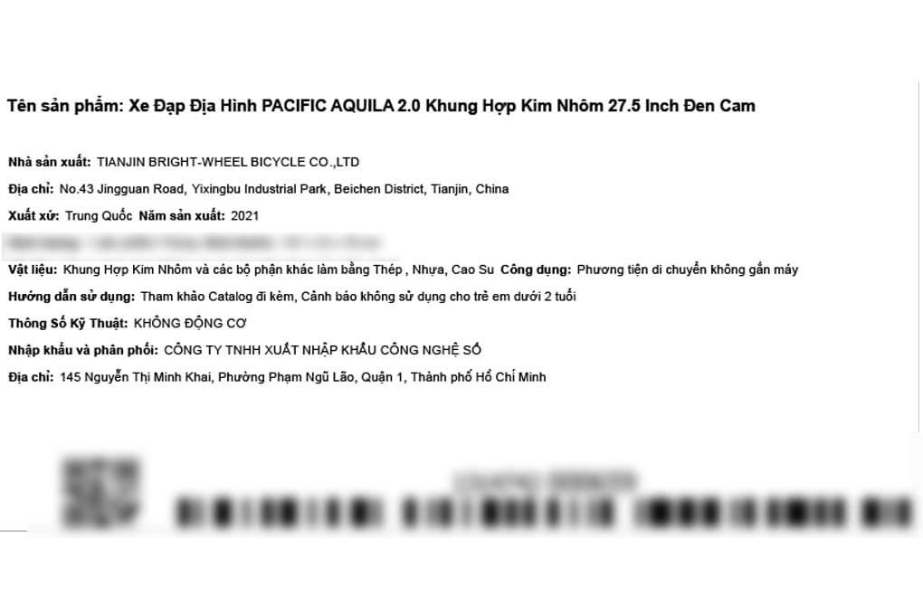 Xe Đạp Địa Hình MTB Pacific Aquila 2.0 27.5 inch Màu Đen - Cam