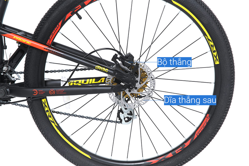 Xe Đạp Địa Hình MTB Pacific Aquila 2.0 27.5 inch Màu Đen - Đỏ