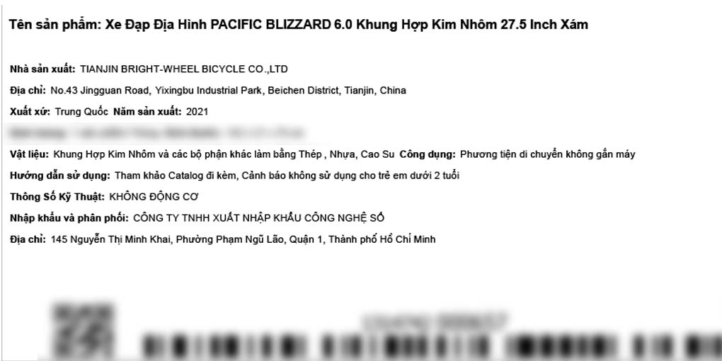Xe Đạp Địa Hình MTB Pacific Blizzard 6.0 27.5 inch Màu Xám