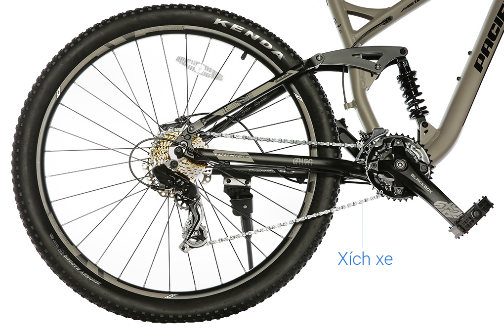 Xe Đạp Địa Hình MTB Pacific Override 4.0 27.5 inch Màu Đen - Xám