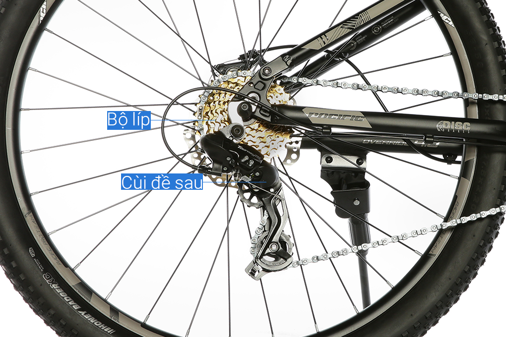 Xe Đạp Địa Hình MTB Pacific Override 4.0 27.5 inch Màu Đen - Xám