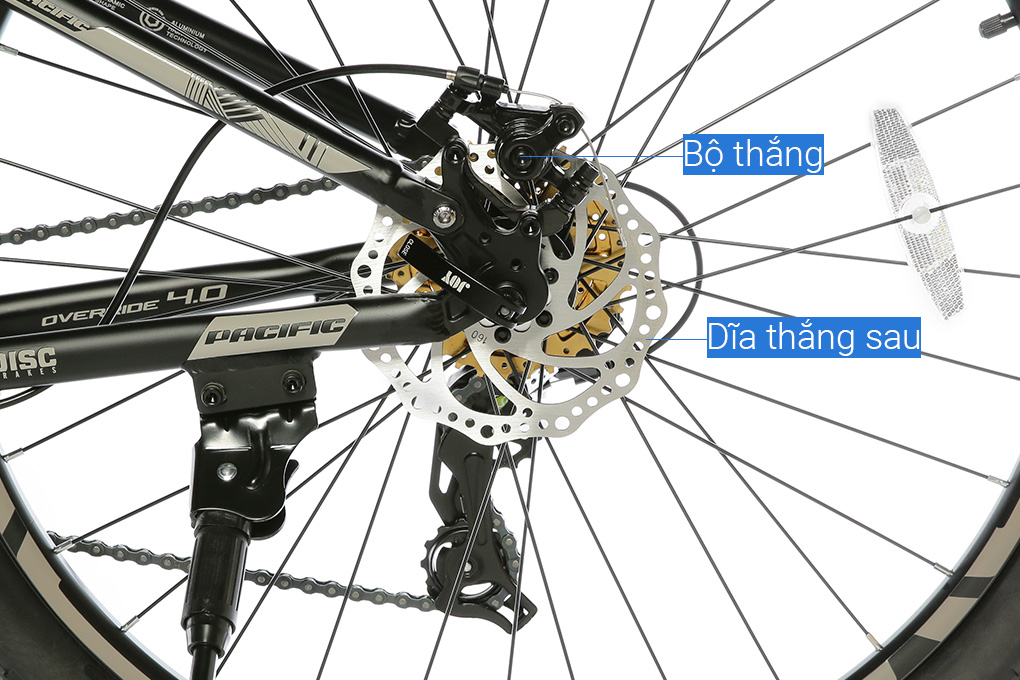 Xe Đạp Địa Hình MTB Pacific Override 4.0 27.5 inch Màu Đen - Xám