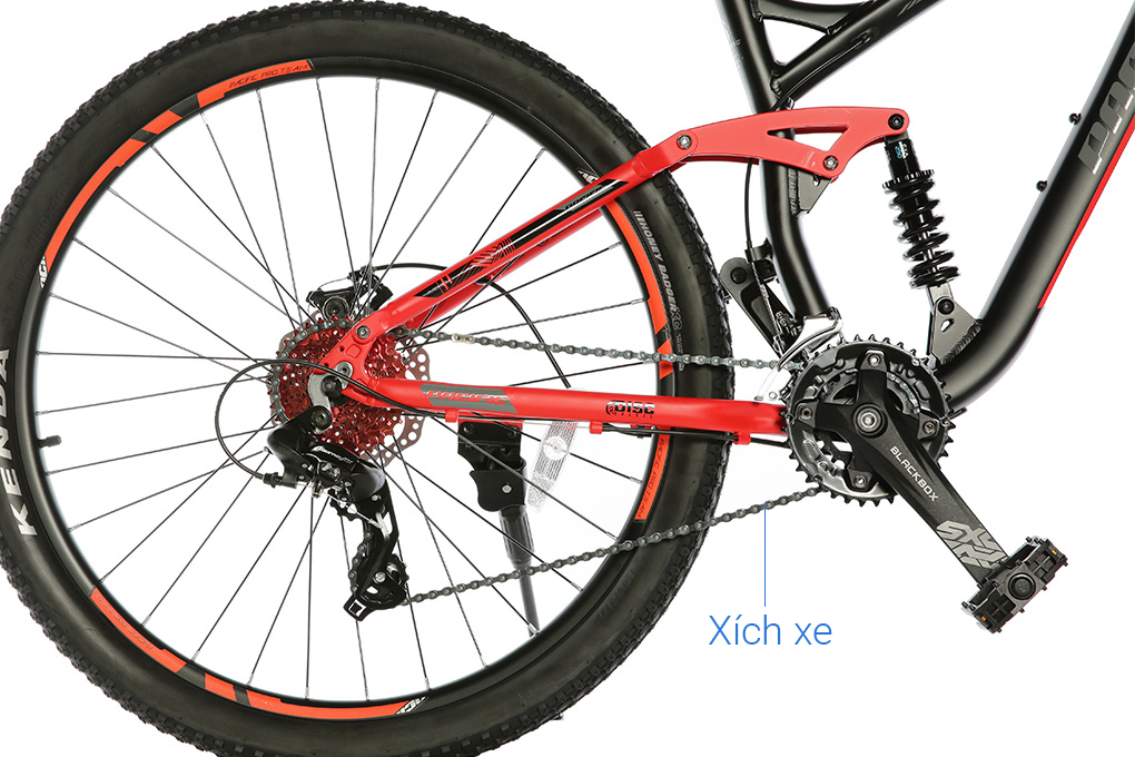 Xe Đạp Địa Hình MTB Pacific Override 4.0 27.5 inch Màu Đen - Đỏ
