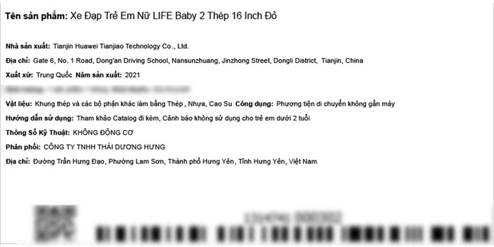 Xe Đạp Trẻ Em Life Baby 2 16 inch Màu Đỏ