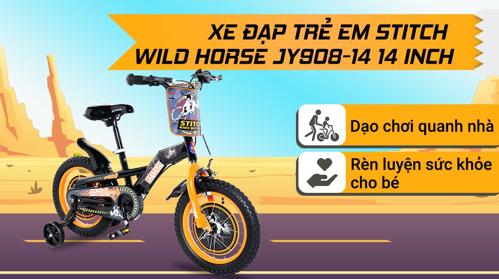 Xe Đạp Trẻ Em Stitch Wild Horse JY908-14 14 inch