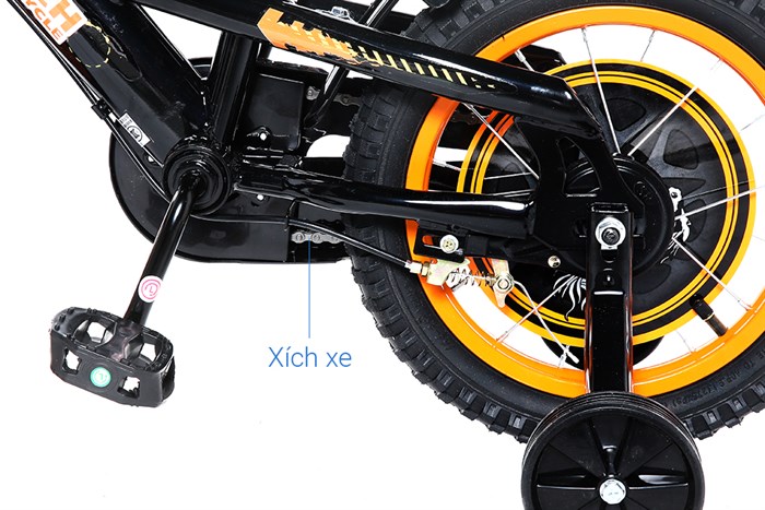 Xe Đạp Trẻ Em Stitch Wild Horse JY908-14 14 inch Màu Đen - Cam
