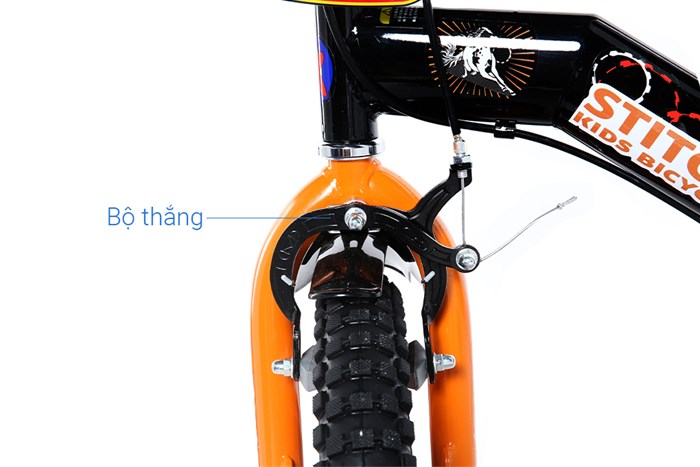 Xe Đạp Trẻ Em Stitch Wild Horse JY908-14 14 inch Màu Đen - Cam