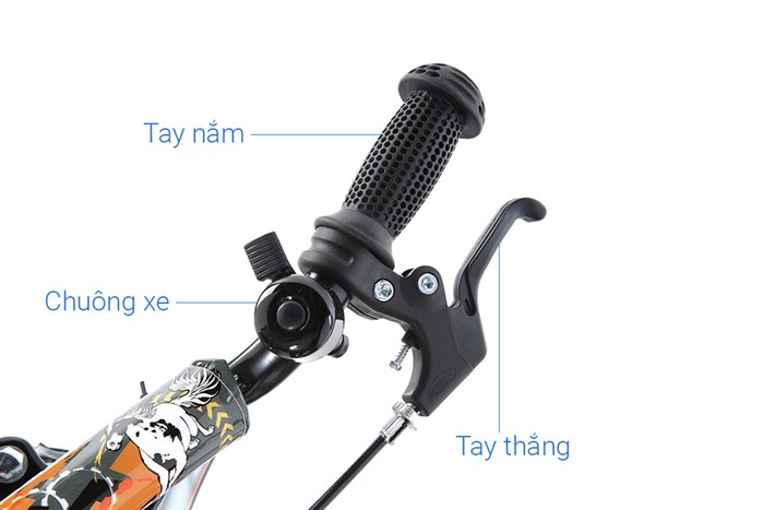 Xe Đạp Trẻ Em Stitch Wild Horse JY908-14 14 inch Màu Đen - Cam