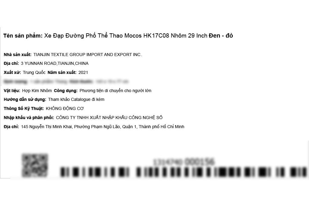 Xe Đạp Đường Phố Touring Mocos HK17C08 29 inch Màu Đen - Đỏ