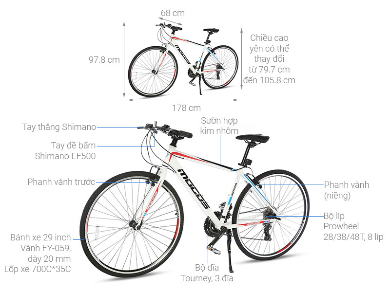 Xe Đạp Đường Phố Touring Mocos HK17R03 (24S) 29 inch