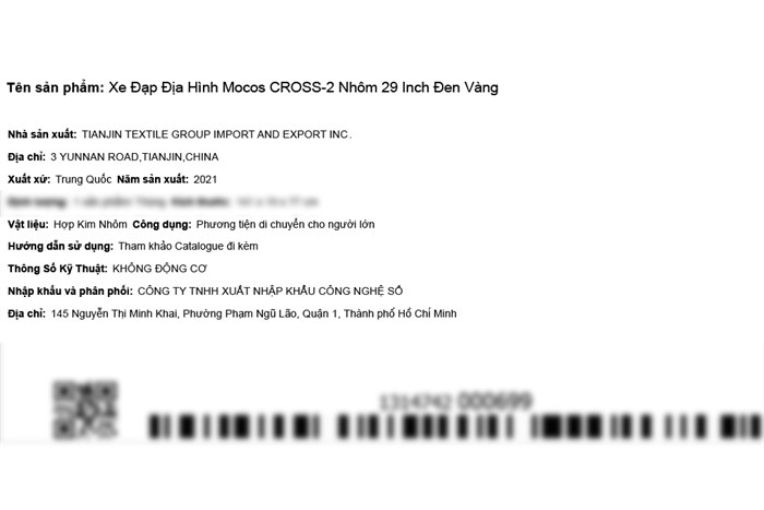 Xe Đạp Địa Hình MTB Mocos Cross-2 29 inch Màu Đen - Vàng