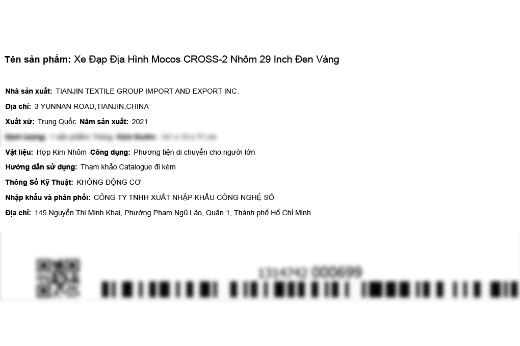 Xe Đạp Địa Hình MTB Mocos Cross-2 29 inch Màu Đen - Vàng