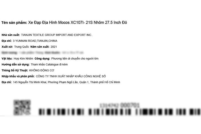 Xe Đạp Địa Hình MTB Mocos XC107I- 21S 27.5 inch