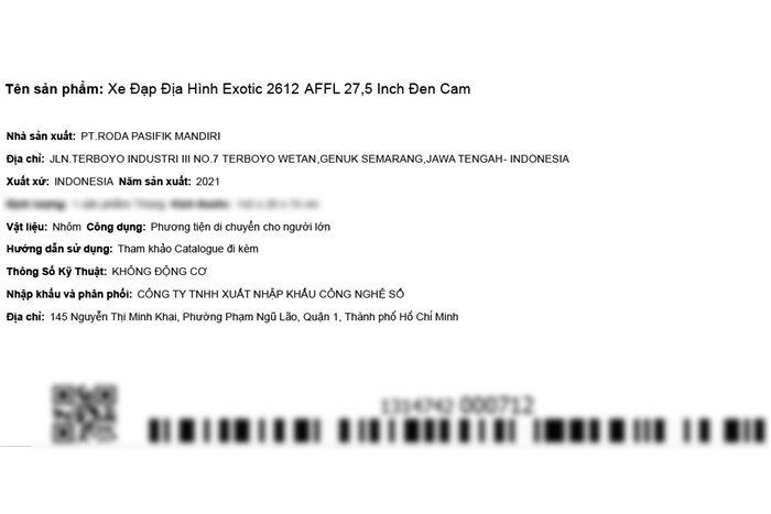 Xe Đạp Địa Hình MTB Exotic 2612 AFFL 27.5 inch Màu Đen - Cam