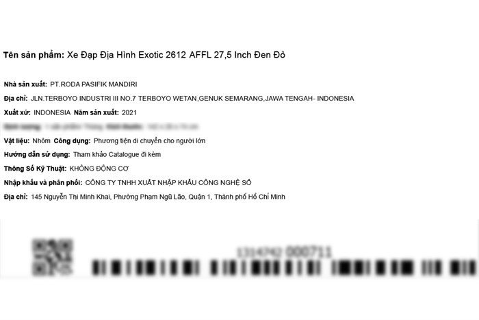 Xe Đạp Địa Hình MTB Exotic 2612 AFFL 27.5 inch Màu Đen - Đỏ