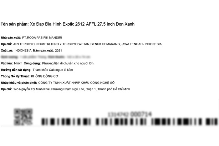 Xe Đạp Địa Hình MTB Exotic 2612 AFFL 27.5 inch Màu Đen Xanh