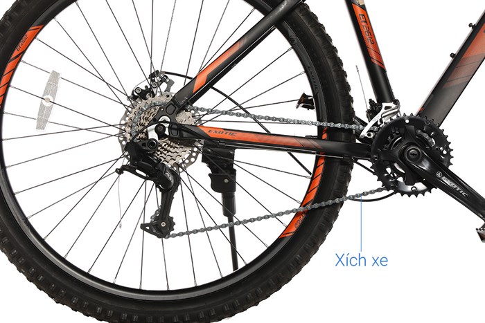 Xe Đạp Địa Hình MTB Exotic 2612 AFFL 27.5 inch Màu Đen - Cam