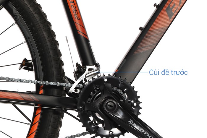 Xe Đạp Địa Hình MTB Exotic 2612 AFFL 27.5 inch Màu Đen - Cam