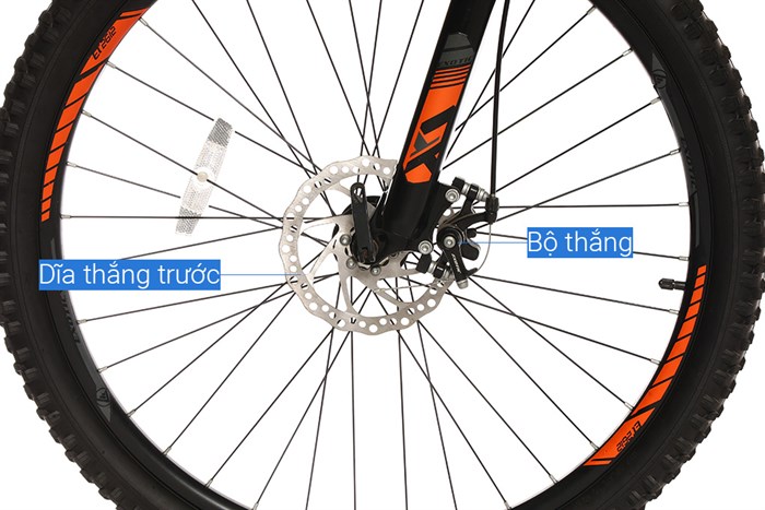 Xe Đạp Địa Hình MTB Exotic 2612 AFFL 27.5 inch Màu Đen - Cam