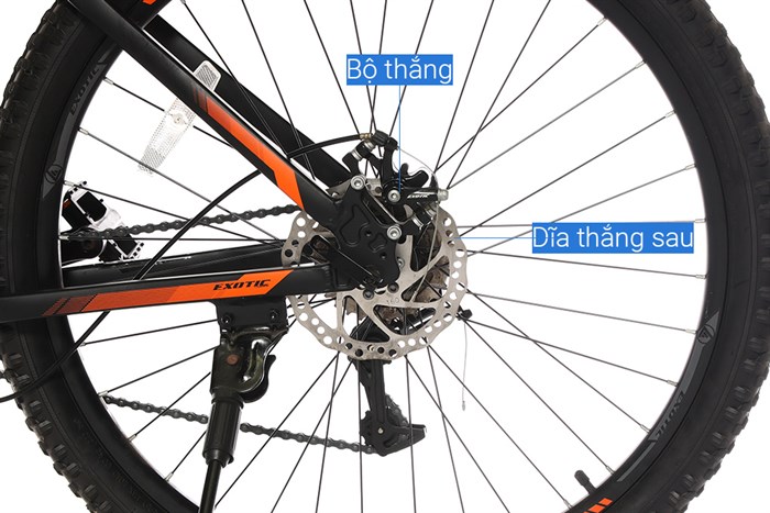 Xe Đạp Địa Hình MTB Exotic 2612 AFFL 27.5 inch Màu Đen - Cam