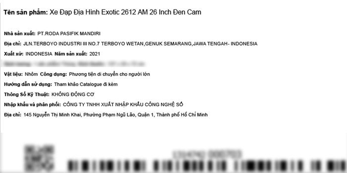 Xe Đạp Địa Hình MTB Exotic 2612 AM 26 inch Màu Đen - Cam