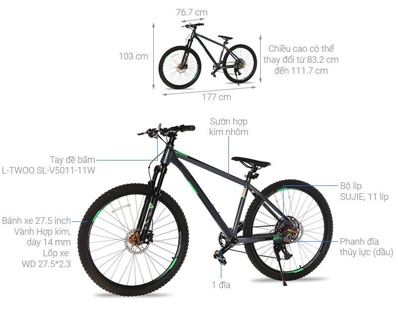 Xe Đạp Địa Hình MTB Exotic 2612 STR 27.5 inch