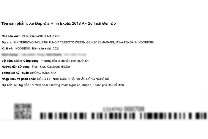 Xe Đạp Địa Hình MTB Exotic 2618 AF 26 inch Màu Đen - Đỏ