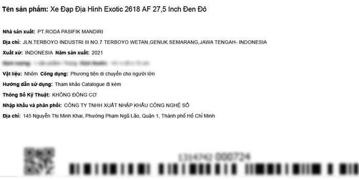 Xe Đạp Địa Hình MTB Exotic 2618 AF 27.5 inch Màu Đen - Đỏ