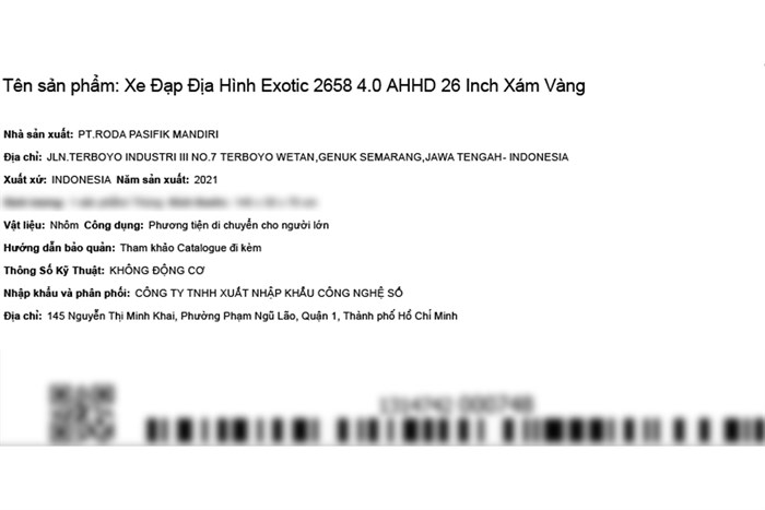 Xe Đạp Địa Hình MTB Exotic 2658 4.0 AHHD 26 inch