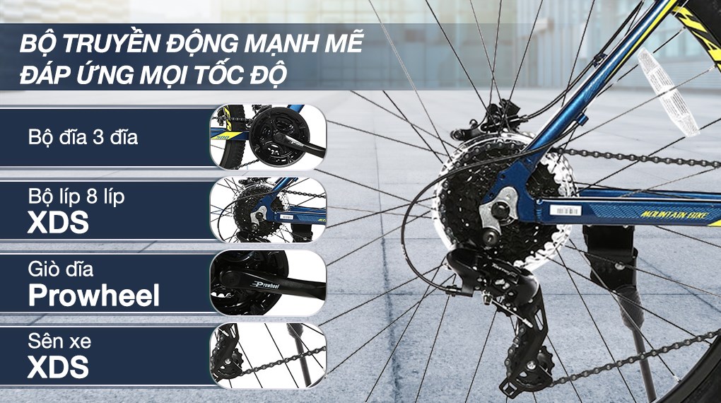 Xe Đạp Địa Hình MTB XDS Hacker 500 26 inch Size M