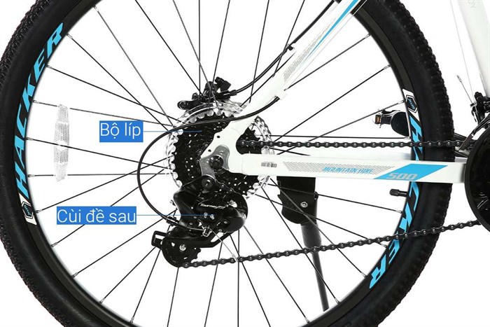Xe Đạp Địa Hình MTB XDS Hacker 500 26 inch Size M Màu Trắng - Xanh