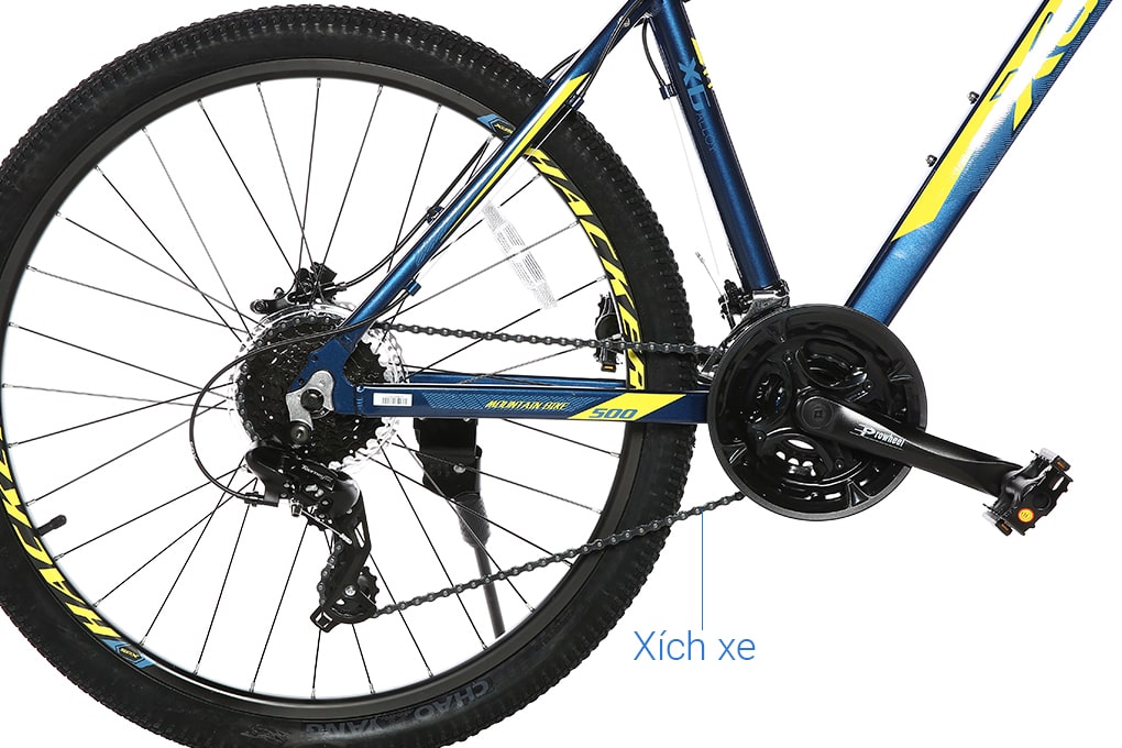 Xe Đạp Địa Hình MTB XDS Hacker 500 26 inch Size M Màu Vàng - Xanh dương