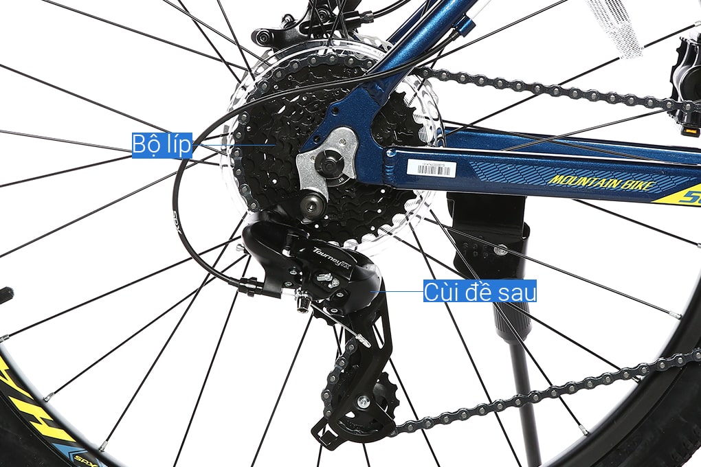 Xe Đạp Địa Hình MTB XDS Hacker 500 26 inch Size M Màu Vàng - Xanh dương