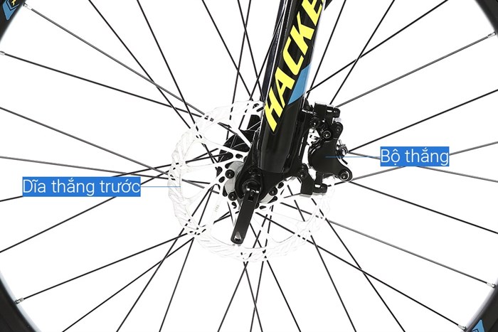 Xe Đạp Địa Hình MTB XDS Hacker 500 26 inch Size M Màu Vàng - Xanh dương