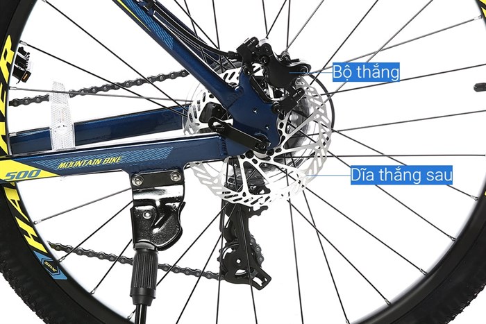 Xe Đạp Địa Hình MTB XDS Hacker 500 26 inch Size M Màu Vàng - Xanh dương