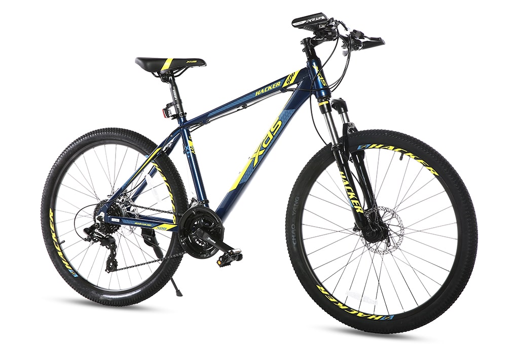 Xe Đạp Địa Hình MTB XDS Hacker 500 26 inch Size M Màu Vàng - Xanh dương