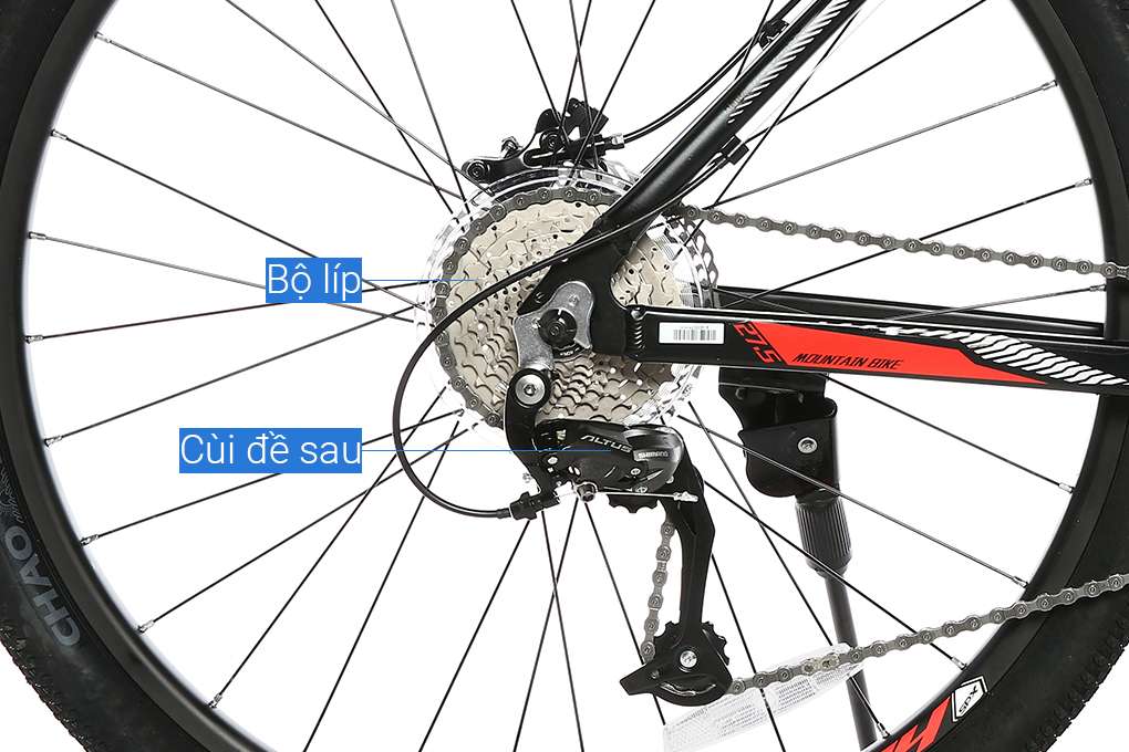 Xe Đạp Địa Hình MTB XDS Hacker 680 27.5 inch Size M Màu Đen - Đỏ