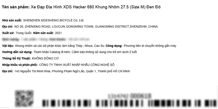 Xe Đạp Địa Hình MTB XDS Hacker 680 27.5 inch Size M