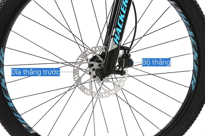 Xe Đạp Địa Hình MTB XDS Hacker 800 27.5 inch Size XS Màu Đen - xanh dương